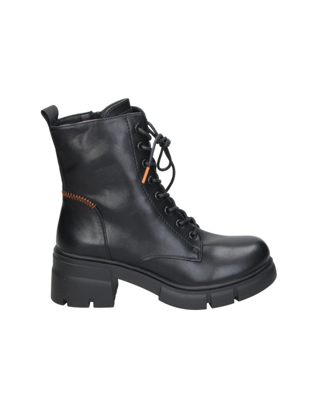Botines Militares REFRESH con Tacón para Mujer en Negro 170919