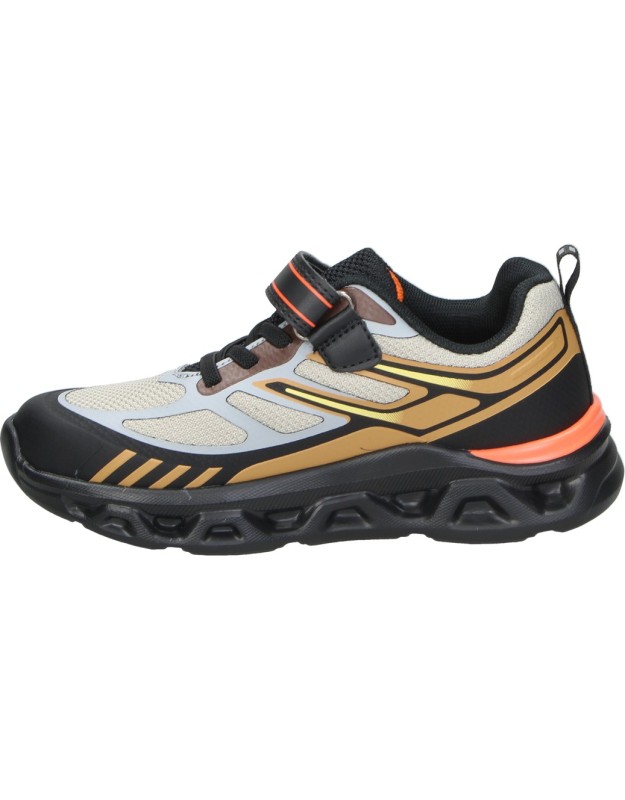 Zapatillas con Luces PEKES para Niño en Color Negro con Detalles Multicolor 1017
