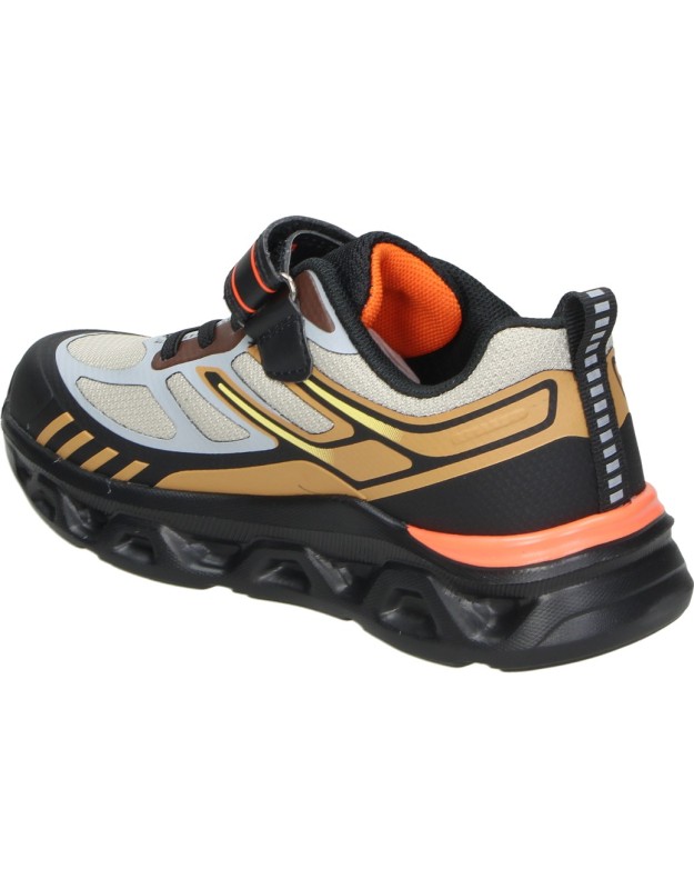 Zapatillas con Luces PEKES para Niño en Color Negro con Detalles Multicolor 1017