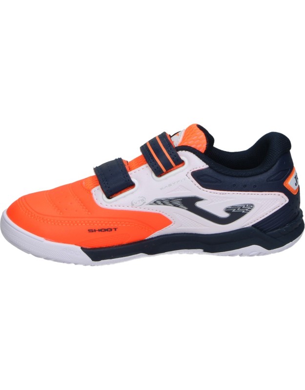 Zapatillas JOMA de Fútbol Sala Canch JR para Niño en Naranja con Detalles de Blanco y Azul Marino cajw2608inv