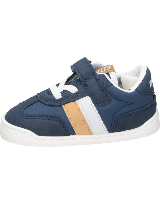 Zapatillas MUSTANG MTNG Barefoot Free Baby Infantil de Velcro en Azul Marino con Detalles en Blanco y Beige 49060f