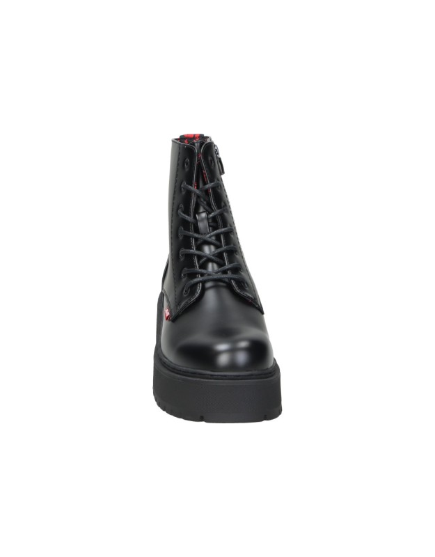 Botines Militares LEVI'S KIDS para Moda Joven con Plataforma Negros vcoo0021ss-0562