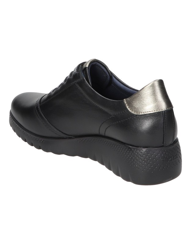 Zapatos FLUCHOS Live de Piel para Mujer en Negro F2096