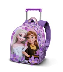 Mochila de Ruedas KARACTERMANIA para Niña Morada con Dibujo de Frozen 2 09592