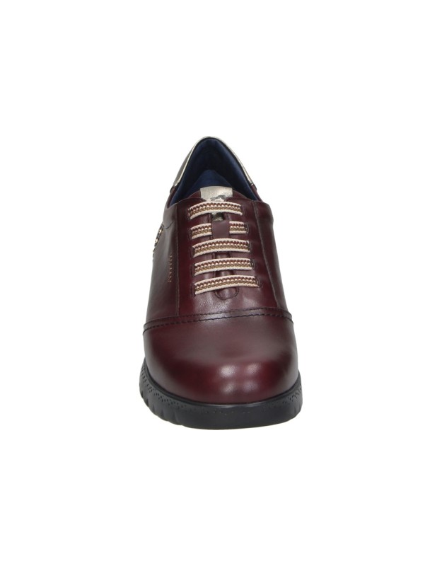 Zapatos FLUCHOS Live de Piel para Mujer en Burdeos F2096