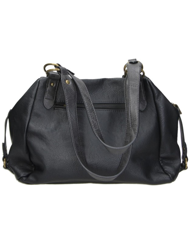 Bolso Bandolera REFRESH para Mujer en Color Negro con Detalles Metálicos 183423