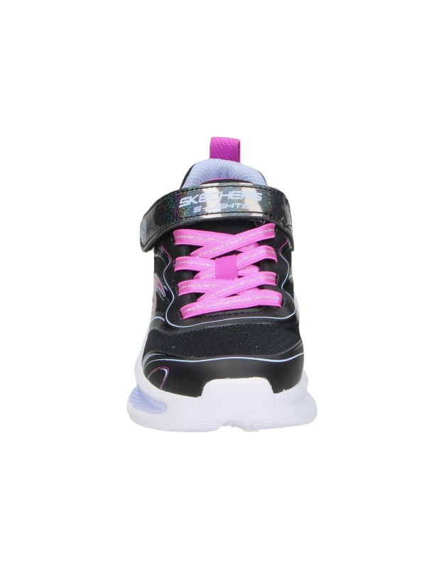 Zapatillas SKECHERS S-Lights Cosmic Glow para Niña con Detalles Morados 303737L-CBKMT