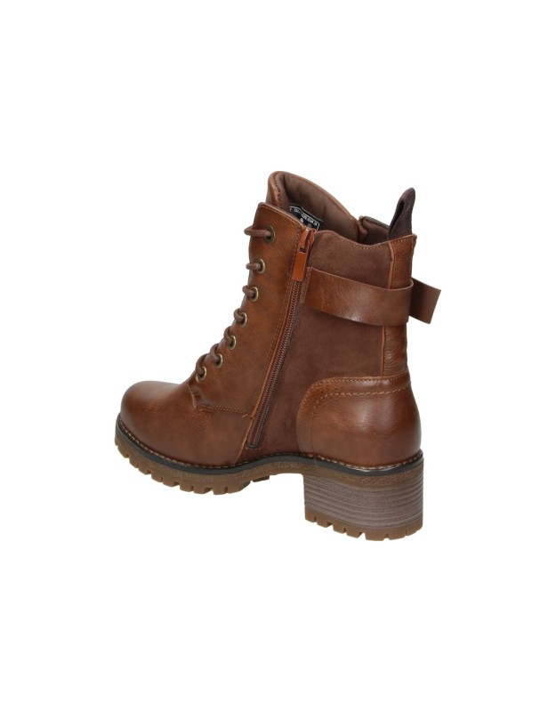 Botines REFRESH Militares de Tacón para Mujer color Camel 176203