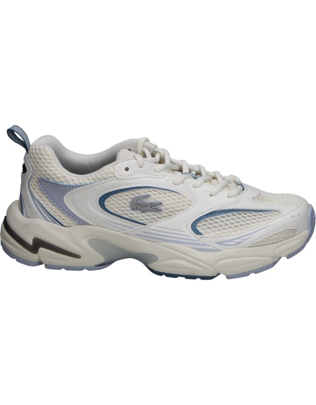 Zapatillas LACOSTE Storm 96 2K para Mujer color Crema con Detalles en Gris 52SFA0027