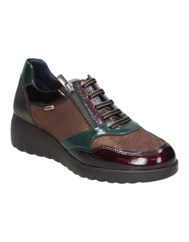 Zapatos FLUCHOS Live de Charol y Piel para Mujer en Marrón F2248
