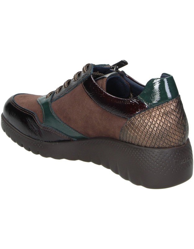 Zapatos FLUCHOS Live de Charol y Piel para Mujer en Marrón F2248