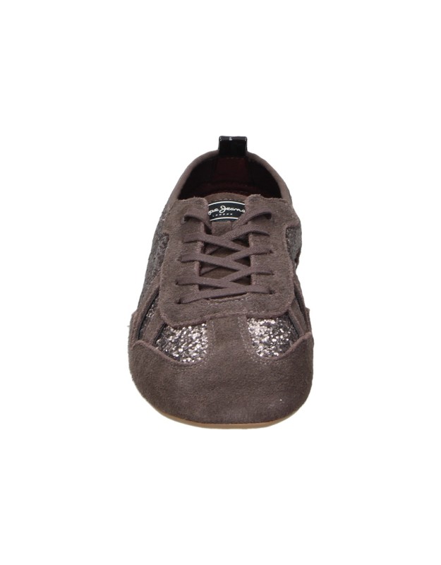 Deportivas PEPE JEANS para Mujer color Marrón Chocolate y Detalles en Purpurina PLS600078-899