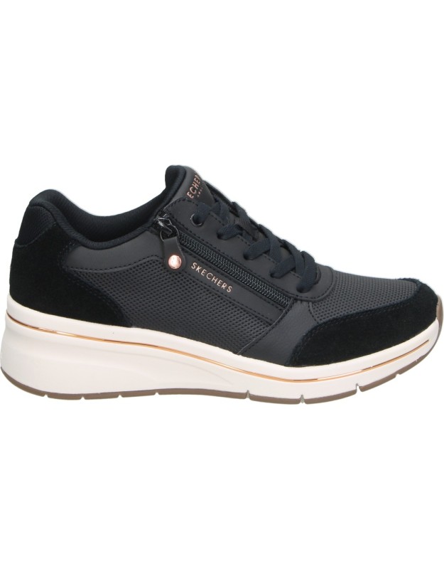 Zapato con cuña Skechers Billion Flex Luxe Up negras 190370-blk