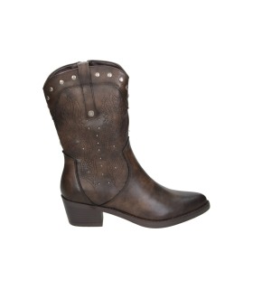 Botines camperos con tacón REFRESH 176150 en marrón para mujer
