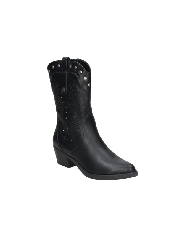 Botines camperos de tacón REFRESH 176150 negros para mujer