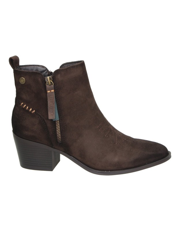 Botines de tacón REFRESH 176156 en marrón para mujer