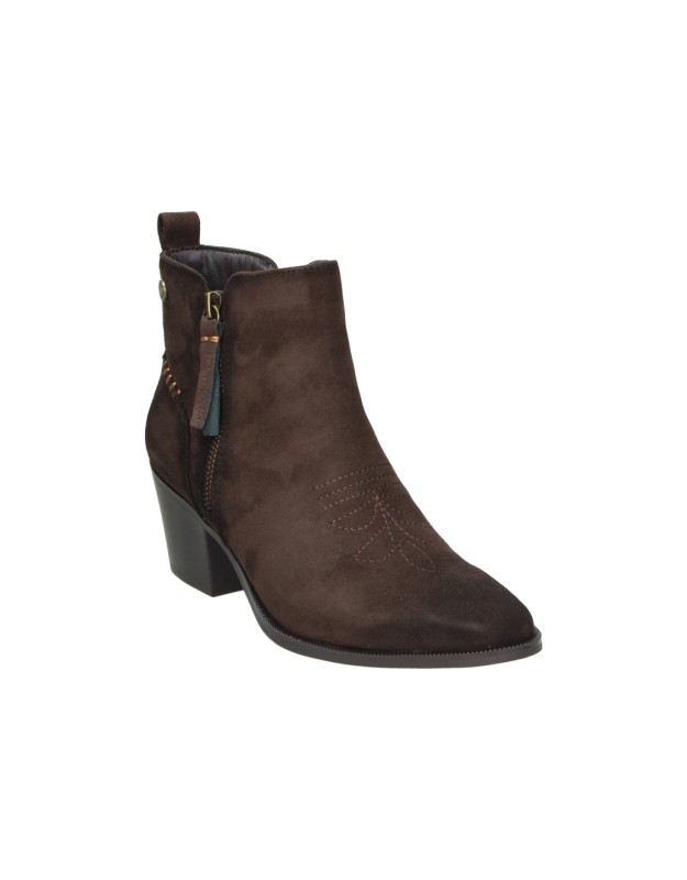 Botines de tacón REFRESH 176156 en marrón para mujer