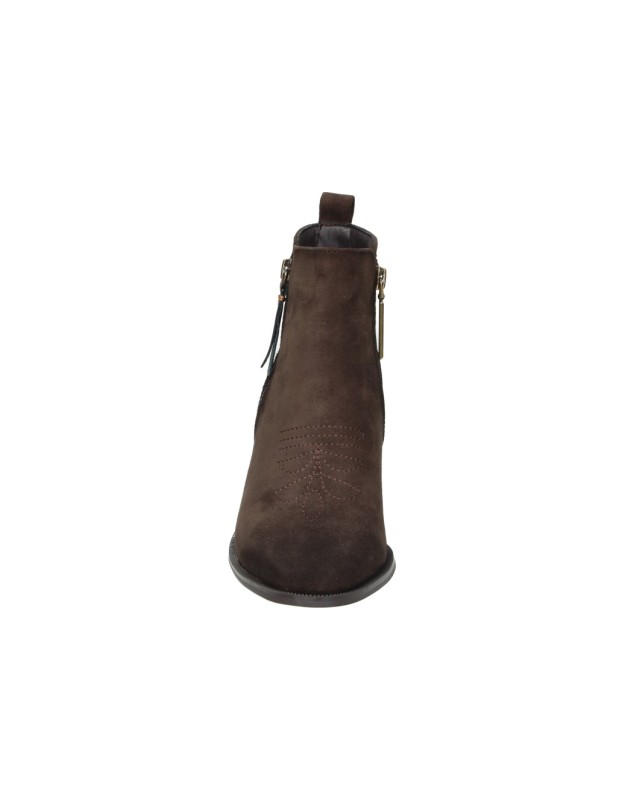 Botines de tacón REFRESH 176156 en marrón para mujer