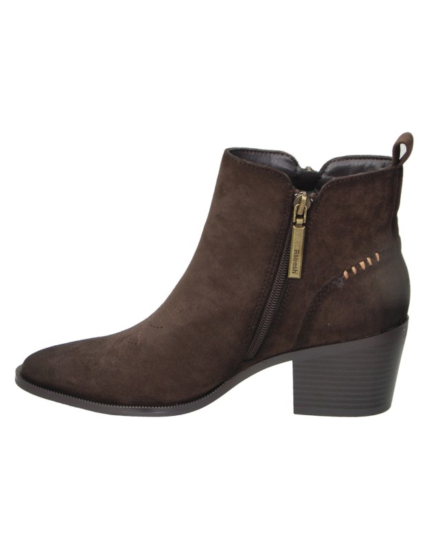 Botines de tacón REFRESH 176156 en marrón para mujer