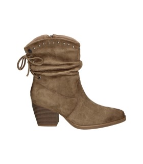 Botines de tacón REFRESH 176255 en color taupe para mujer