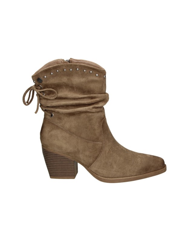 Botines de tacón REFRESH 176255 en color taupe para mujer