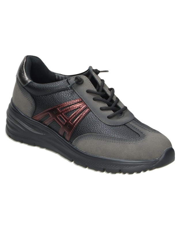 Zapato con cuña AMARPIES AMD31084 en negro para mujer