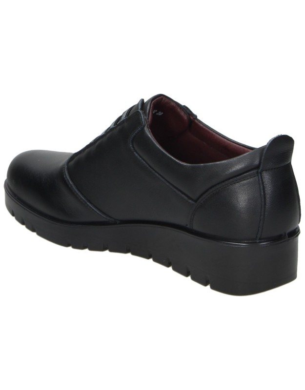 Zapato con cuña de piel THE HAPPY MONK Carmina negros de mujer