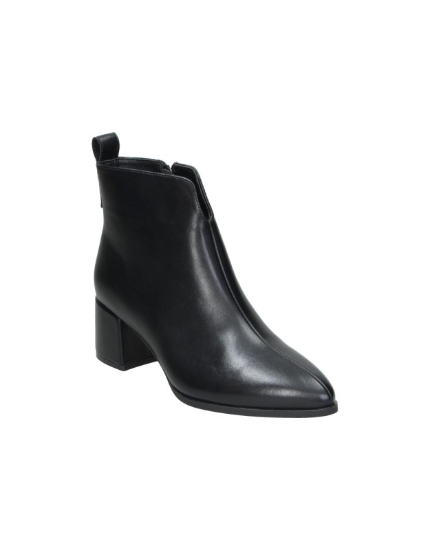 Botines de tacón CHK10 Espino 02 en negro para mujer