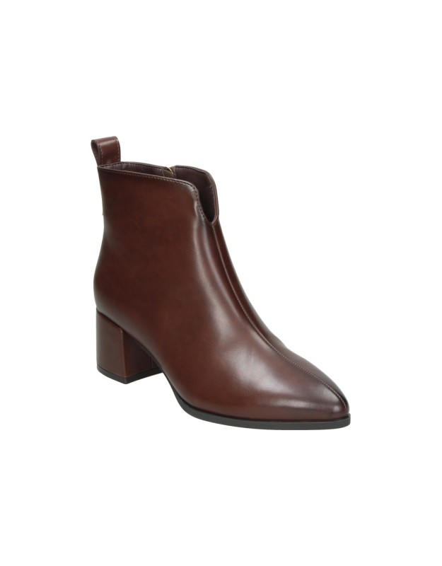 Botines de tacón CHK10 Espino 02 en marrón para mujer