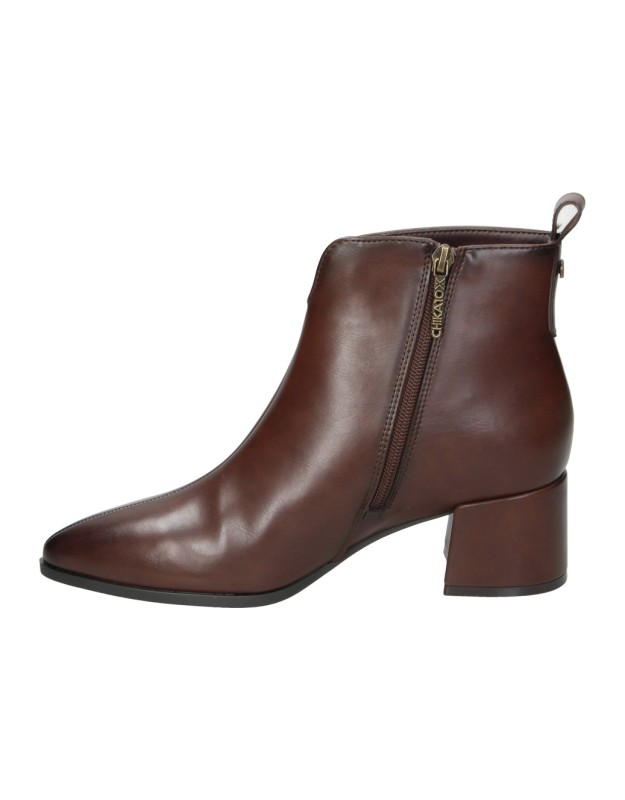 Botines de tacón CHK10 Espino 02 en marrón para mujer