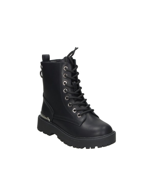 Botas militares veganas XTI KIDS 150583 negras para niña