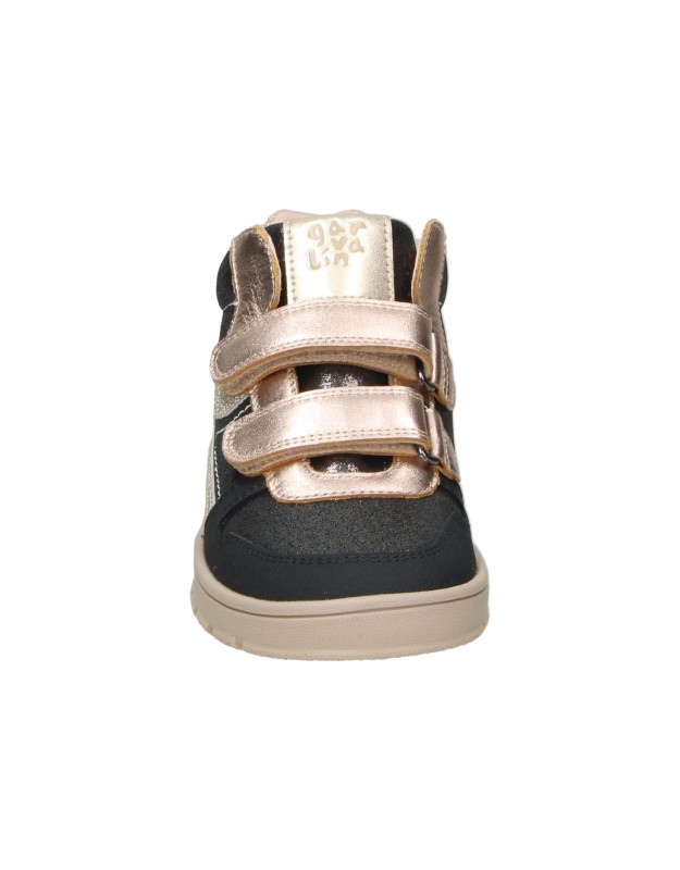 Botines casual GARVALIN 261501-a054 en negro y rosa para niña