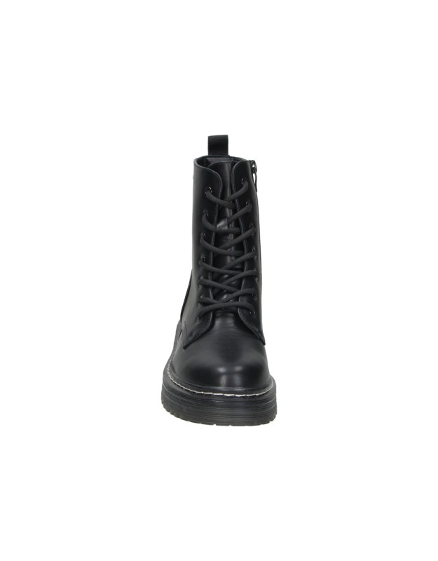 Botines militares D'Angela DZS31985 en negro para moda joven