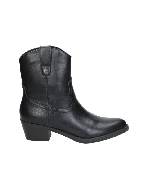 Botines cowboy con tacón REFRESH 176146 en negro