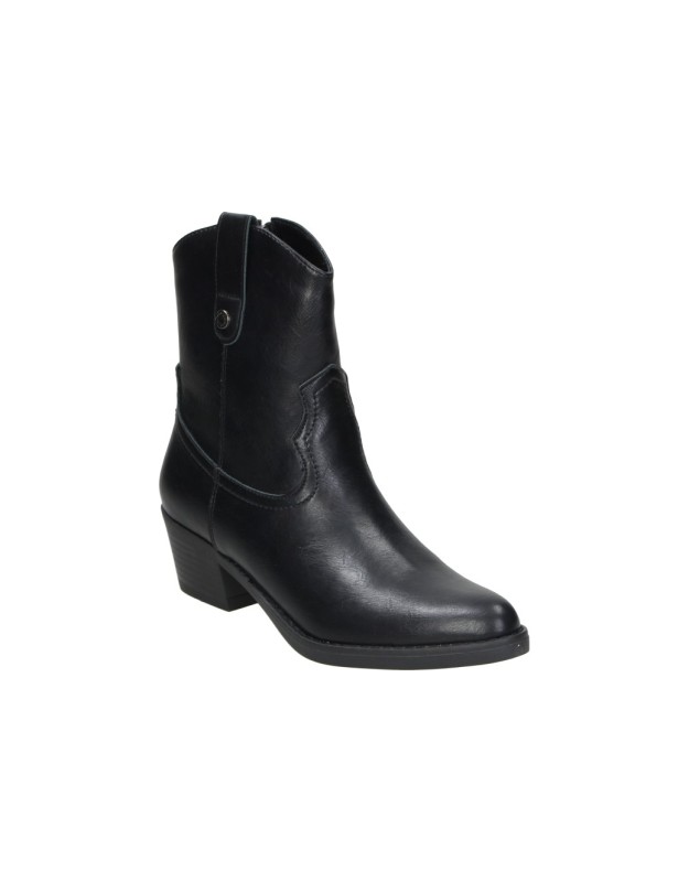 Botines cowboy con tacón REFRESH 176146 en negro
