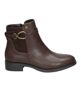 Botines Planos AMARPIES para Mujer en Marrón AHI31185