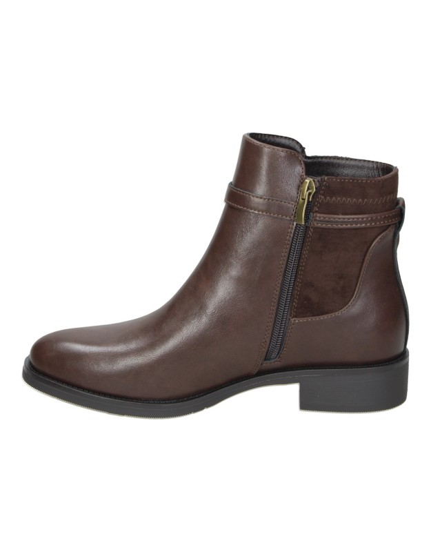 Botines Planos AMARPIES para Mujer en Marrón AHI31185