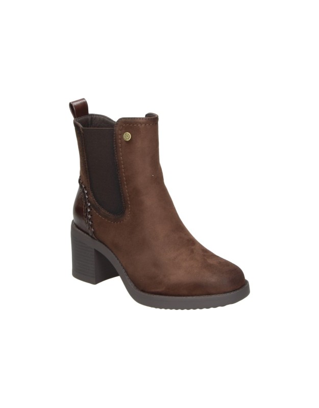 Botines de tacón AMARPIES AJC31180 marrones para mujer