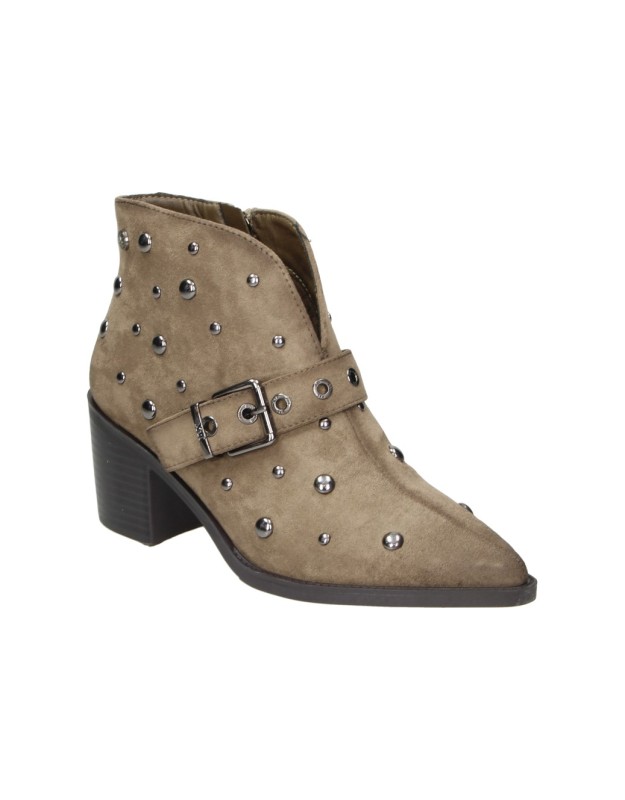 Botines de Tacón XTI para Mujer en Taupe con Tachuelas 146516
