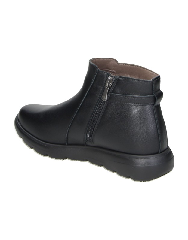 Botines de Piel CALZAZUL-FLEX para Mujer en Negro 4003