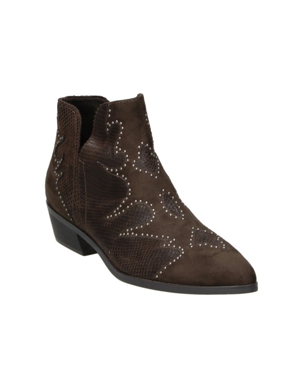 Botines Cowboy SKYDIVA Glow para Mujer Color Marrón Café
