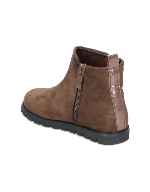 Botines JUPIFLY para Niña Color Marrón Oscuro con Abalorios 1010