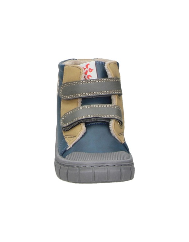 Botines GARVALIN para Bebé en Azul y Camel 261330-a089