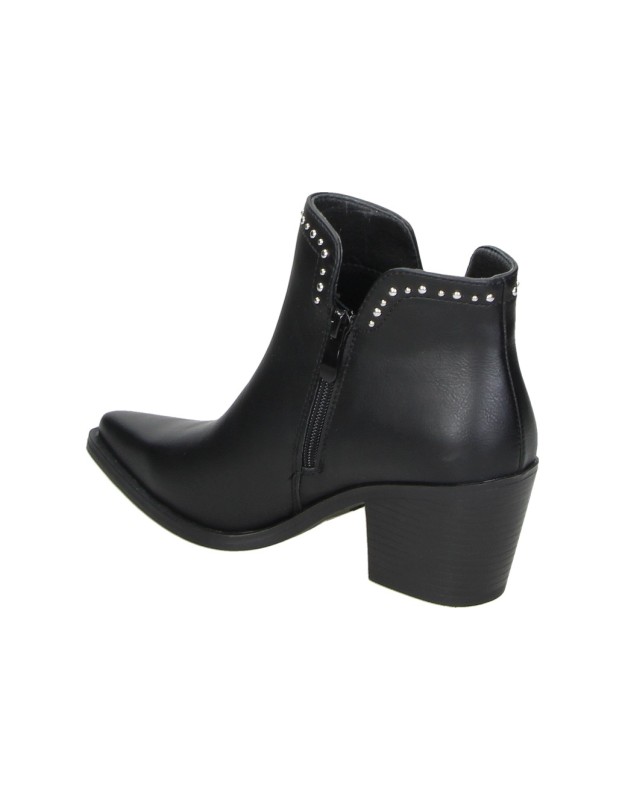 Botines de Tacón D'ANGELA para Mujer color Negro con Tachuelas DJC31941