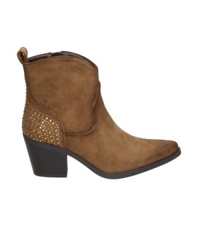 Botines de Tacón D'ANGELA para Mujer color Camel con Brillos DJC31942