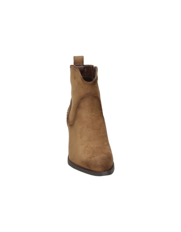 Botines de Tacón D'ANGELA para Mujer color Camel con Brillos DJC31942