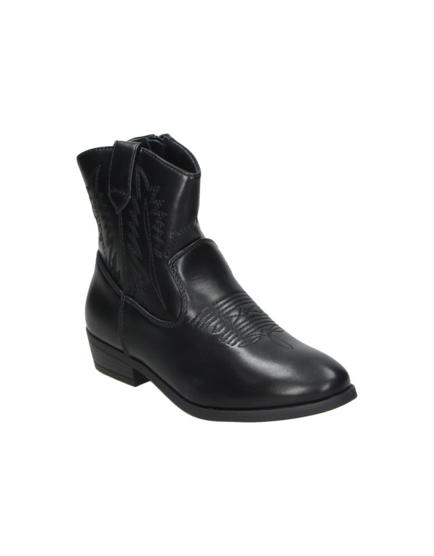 Botines para niña plana JUPIFLY 1001 en negro
