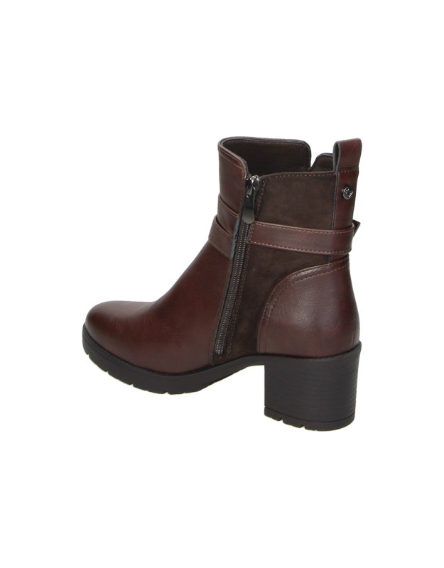 Botines de Tacón AMARPIES para Mujer Marrones con Detalle de Hebilla AJC31170