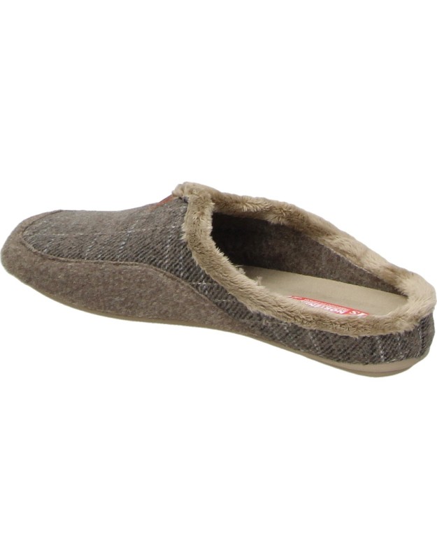 Zapatillas de casa/pantuflas para hombre plantilla extraible NORTEÑAS 052-3-129 en marrón