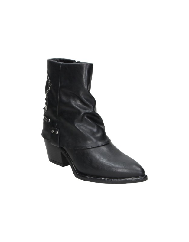 Botines de Tacón D’ANGELA Cowboy para Mujer color Negro DHS31959